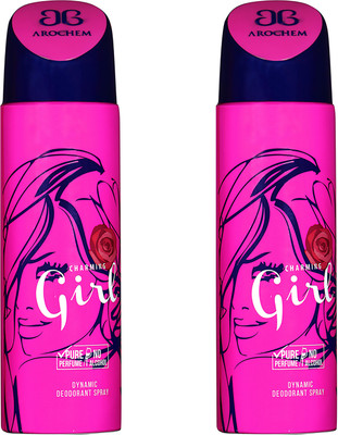 

Arochem charming girl and charming girl dynamic pure Deodorant Spray - For Men & Women(200 ml, Pack of 2)