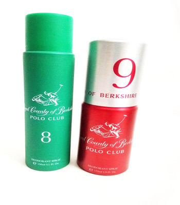 

ROYAL COUNTY OF BERKSHIRE POLO CLUB RCBPC 8 AND RCBPC 9 Deodorant Spray - For Men & Women(325 ml, Pack of 2)