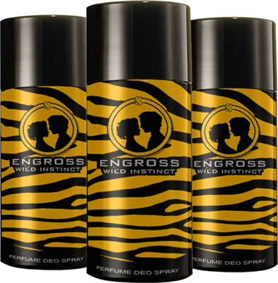 

ENGROSS WILD INSTINCT PACK OF 3 Perfume Body Spray - For Men & Women(450 ml, Pack of 3)