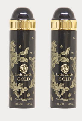 

Louis Cardin Gold Femme Womens Perfumed Deodorant Body Spray Combo 200 Ml Deodorant Spray - For Women(200 ml, Pack of 2)