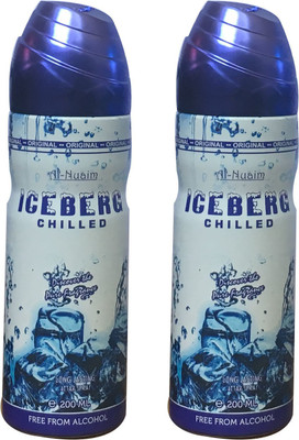 

Al Nuaim ICEBERG CHILLED (PACK OF 2) Body Spray - For Men & Women(200 ml, Pack of 2)