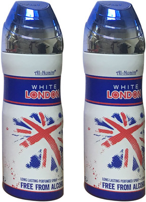 

Al Nuaim WHITE LONDON (PACK OF 2) Body Spray - For Men & Women(200 ml, Pack of 2)