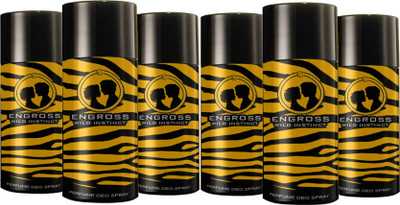 

ENGROSS WILD INSTINCT Pack of 4+ 2 Perfume Body Spray - For Men & Women(900 ml, Pack of 6)