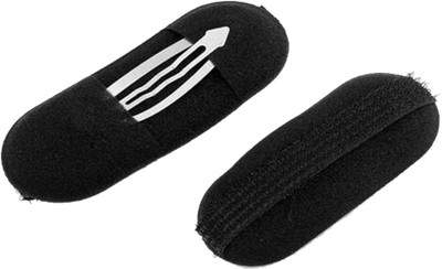 

GadinFashion Black Sponge Bump Up Hair Clip Volume (Bun Clips) Puff Maker Pack of 2 Hair Accessory Set(Black)