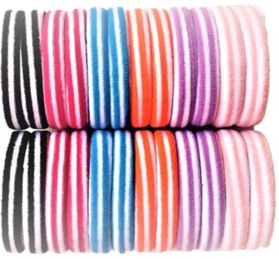 

Vish Fashion Palette VFP Premium Quality Multi-Colour striped Hair elastic Rubber bands for Women and Girls(20 elastic/rubber bands) Rubber Band(Multicolor)