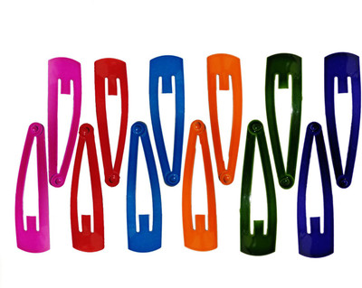 

Maahal Daily Use Multicolor Metal Triangular Tic Tac Hair Clips for Girls and Women Pack of 12 Tic Tac Clip(Multicolor)