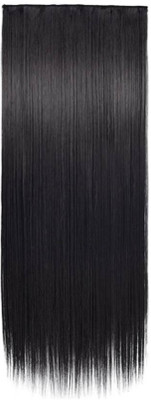 CRIBE Straight Best Quality 5 Clip In Black Hair Extension