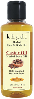 

Khadi Castor Oil (Cold pressed - Hexane Free) Hair Oil(210 ml)