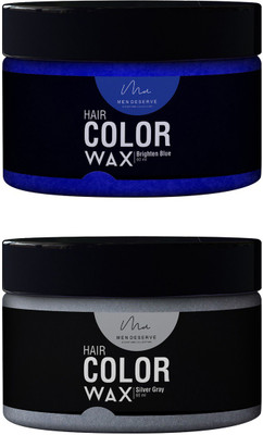 

MEN DESERVE Combo of Hair Color Wax (Brighten Blue 60ml and Silver Grey 60ml) Hair Wax(60 ml)