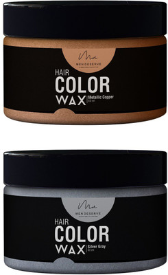 

MEN DESERVE Combo of Hair Color Wax (Silver Gray 60 ml and Metallic Copper 60 ml) Hair Wax(60 ml)