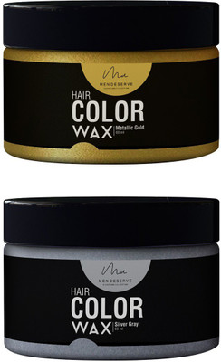 

MEN DESERVE Combo of Hair Color Wax (Silver Gray 60ml and Metallic Gold 60ml) Hair Wax(60 ml)