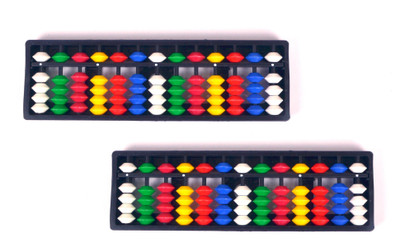Abica Abacus Math Learning kit for Kids 13Rod Multicolor - Set of 2(Multicolor)