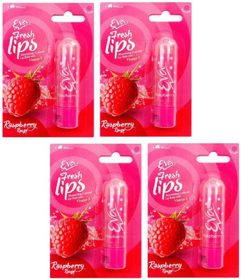 

EVA Strawberry Lip Balm set of 4 Raspberry(Pack of: 4, 1.8 g)