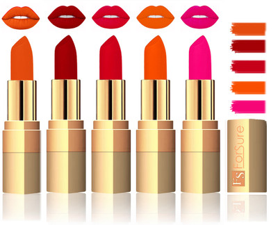 

Forsure Extra Soft & Smooth Velvet Matte Lip Color Combo(Maroon, Sweet Red, Purple, Chocalate, Hot Red)