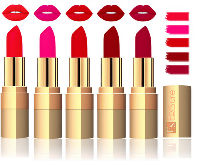 

Forsure Extra Soft & Smooth Velvet Matte Lip Color Combo(Red,Pink,Soft Red,Maroon,Plum)