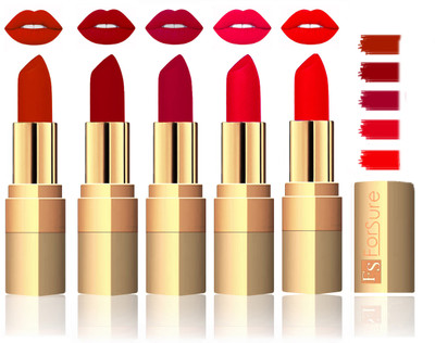 

Forsure Extra Soft & Smooth Velvet Matte Lip Color Combo(Chocalate, Plum, Sweet Red, Romantic Red, Red)