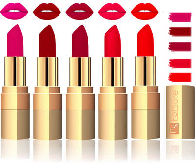 

Forsure Extra Soft & Smooth Velvet Matte Lip Color Combo(Purple, Plum, Sweet Red, romantic Red, Red)