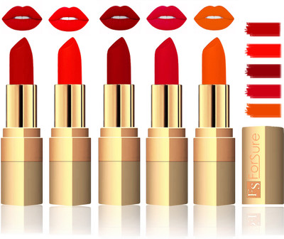 

Forsure Extra Soft & Smooth Velvet Matte Lip Color Combo(Coffee,Hot Red,Maroon,Mauve,Fast Red)