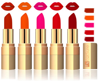 

Forsure Extra Soft & Smooth Velvet Matte Lip Color Combo(Chocalate, Pink, Soft Pink, Maroon, Plum)
