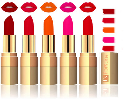 

Forsure Extra Soft & Smooth Velvet Matte Lip Color Combo(Maroon, Fast Red, Pink, Soft Red, Maroon)