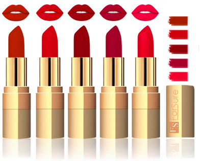 

Forsure Extra Soft & Smooth Velvet Matte Lip Color Combo(Chocalate, Maroon, Plum, Sweet Red, Romantic Red)
