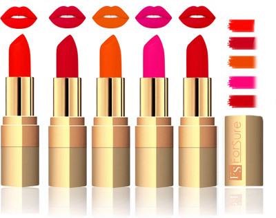 

Forsure Extra Soft & Smooth Velvet Matte Lip Color Combo(Hot Red, Fast Red, Pink, Soft Red, Maroon)