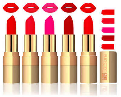 

Forsure Extra Soft & Smooth Velvet Matte Lip Color Combo(Purple, Red, Peach, Coffee, Brown)