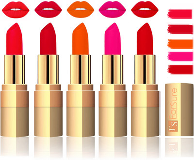 

Forsure Extra Soft & Smooth Velvet Matte Lip Color Combo(Red,Mauve,Fast Red,Pink,Soft Red)
