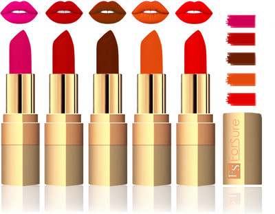 

Forsure Extra Soft & Smooth Velvet Matte Lip Color Combo(Purple, Chocalate, Hot Red, Maroon, Mauve)
