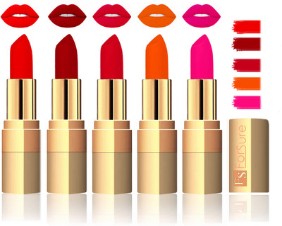 

Forsure Extra Soft & Smooth Velvet Matte Lip Color Combo(Sweet Red, Mauve, Fast Red, Pink, Soft Red)