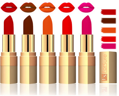 

Forsure Extra Soft & Smooth Velvet Matte Lip Color Combo(Coffee,Brown,Light Brown,Sweet Red,Purple)