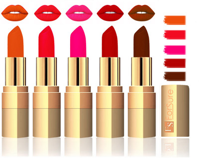 

Forsure Extra Soft & Smooth Velvet Matte Lip Color Combo(Light Brown, Pink, Soft Red, Maroon, Plum)