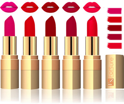 

Forsure Extra Soft & Smooth Velvet Matte Lip Color Combo(Purple, Maroon, Plum, Sweet Red, Romantic Red)