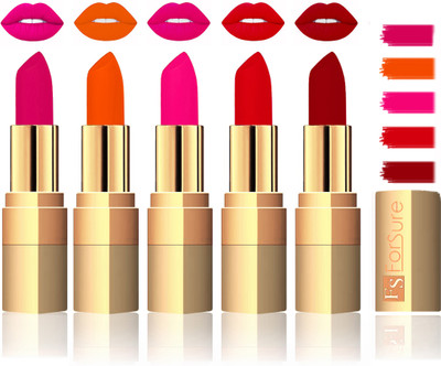 

Forsure Extra Soft & Smooth Velvet Matte Lip Color Combo(Purple, Pink, Soft Red, Maroon, Plum)