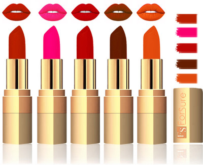 

Forsure Extra Soft & Smooth Velvet Matte Lip Color Combo(Chocalate, Brown, Light Brown, Sweet Red, Purple)