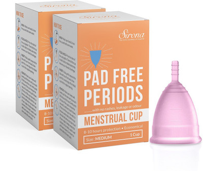 

SIRONA  Reusable Menstrual Cup(Pack of 2, Multicolor