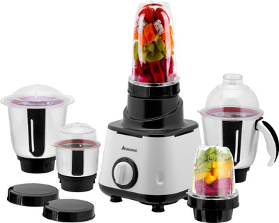 

Anjalimix Smoothie Maker cum Mixer Grinder with 5 Jars 600 Juicer Mixer Grinder(Black, 5 Jars)