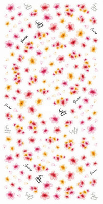

SENECIO® Free Your Mind Floral Nail Art Manicure Decals Water Transfer Stickers 1 Sheet Size:12.5X6cm(Multicolor)