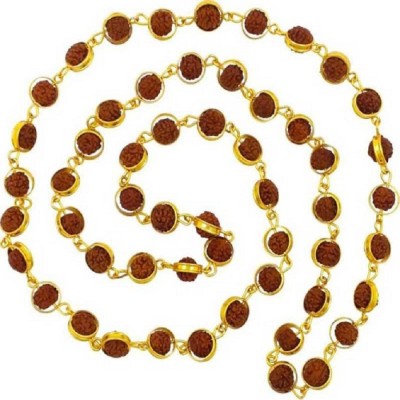 Devi Gold Plated Rudraksha Mala Beads Wood Chain Gold-plated Plated Alloy Chain