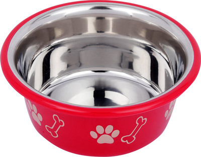 

Naaz Pet Round Steel Pet Bowl(850 ml Red)