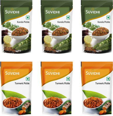 

Suvidhi 3 Karela Pickle & 3 Turmeric Pickle Tamarind Pickle(100 g, Pack of6)