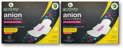 

Gypsy Anion Biodegradable Anti Bacterial Sanitary Napkins L Size-240mm / Set of 2 Packs Sanitary Pad(Pack of 2)