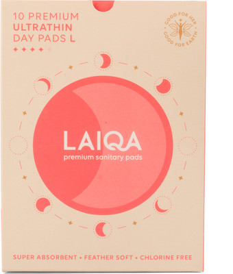 

LAIQA Premium Sanitary Napkins Ultrathin Day Pads L 10 Pads 290mm Sanitary Pad(Pack of 10)