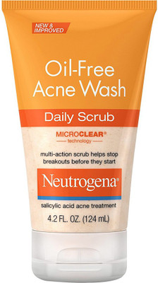 

Neutrogena Oil-Free Acne Face Wash Daily Face Scrub with Salicylic Acid Acne Medicine, 4.2 fl. oz Scrub(124 ml)