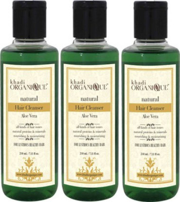 

Khadi Organique Aloevera hair cleanser Shampoo (Pack Of 3)(630 ml)
