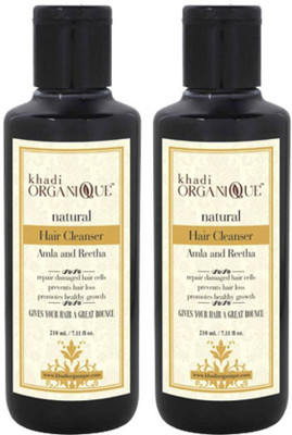 

Khadi Organique Amla & Reetha Shampoo/ hair cleanser Pack of 2(420 ml)