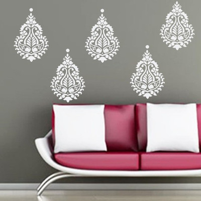 Arhat Stencils DAMASK ASR-E247 GLOSSY PVC Stencil(Pack of 1, DESIGNER MOTIFF)