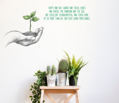 Wallzone 120 cm Plant Removable Sticker(Pack of 1)