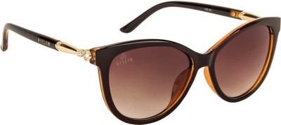 Aislin Oval Sunglasses(Brown)