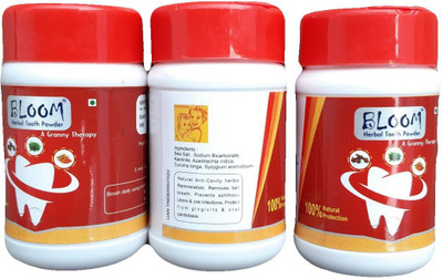 

DAWNMAGNA "BLOOM" Herbal Tooth Powder (50 Grams Pack x 3) 150 Grams(150 g, Pack of 3)